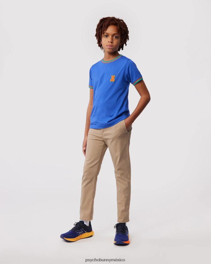camiseta de moda de bancos para niños azul brillanteR46422636 Psycho Bunny