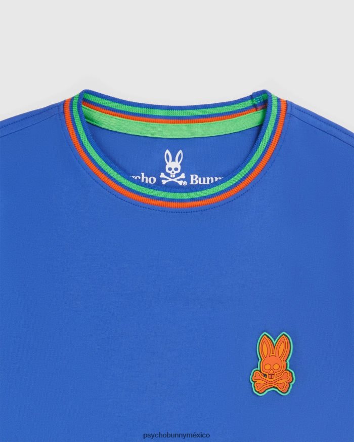 camiseta de moda de bancos para niños azul brillanteR46422636 Psycho Bunny