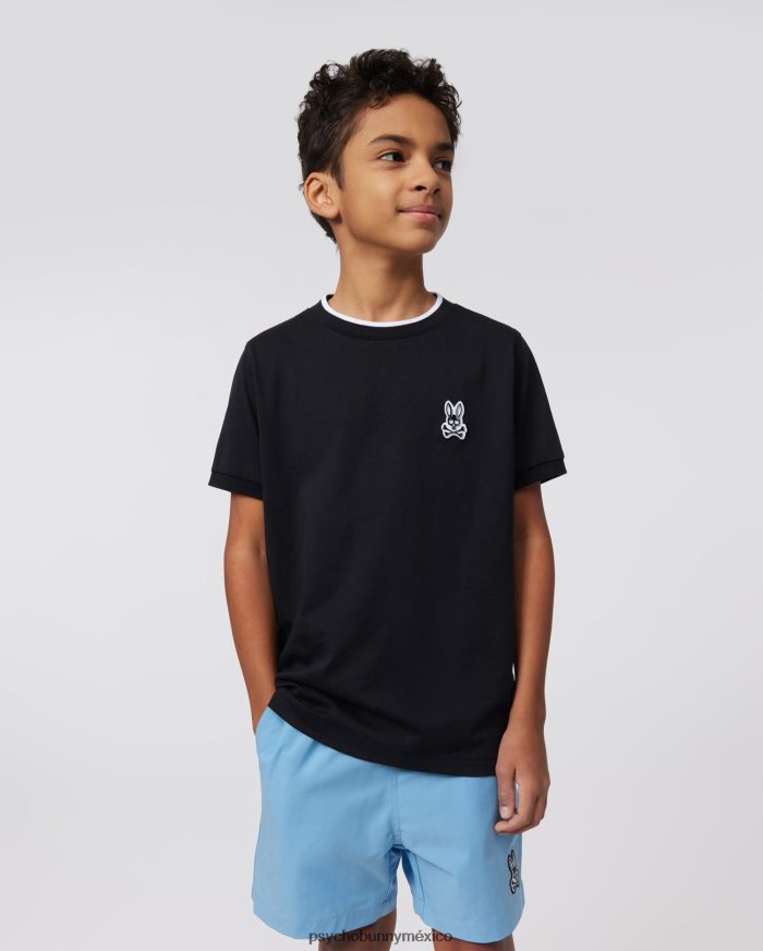 camiseta de moda de sarga para niños negroR46422559 Psycho Bunny