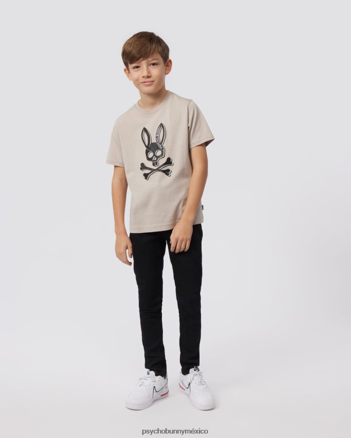 camiseta estampada de sarga para niños areniscaR46422564 Psycho Bunny