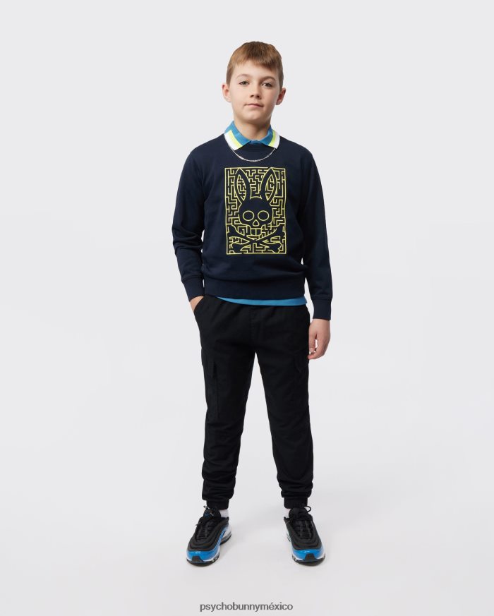 sudadera con bordado pisani para niños ArmadaR46422621 Psycho Bunny